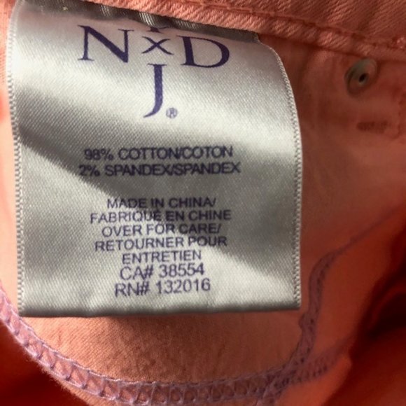 NYDJ Ankle Jeans Coral Size 8. - Picture 6 of 7